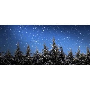 Christmas Eve Snowfall, Lighted Backdrop